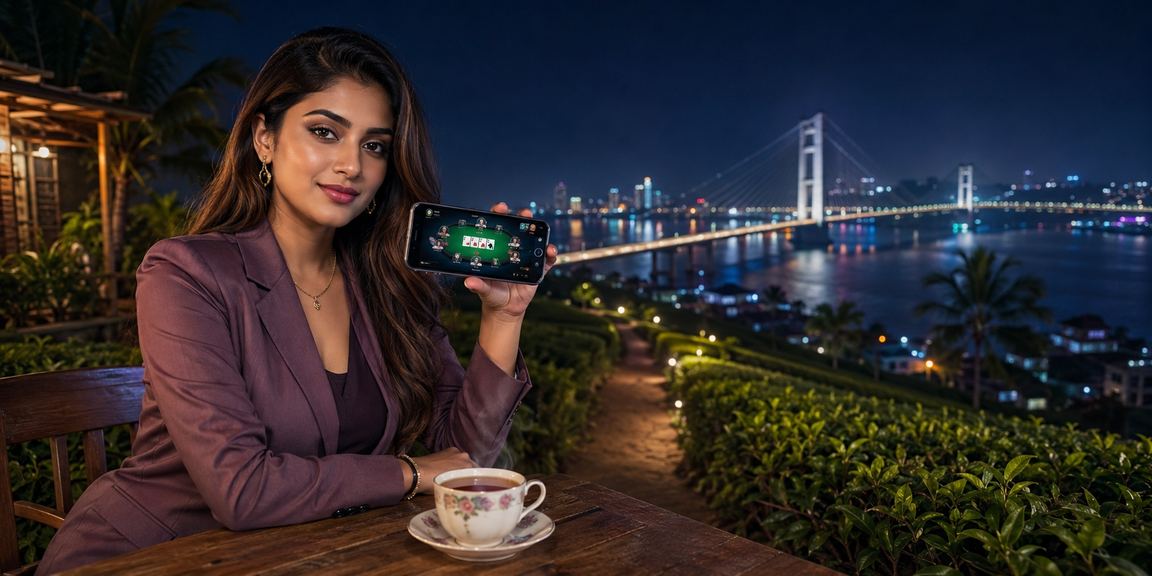 রাজশাহীতে চা বাগানে পোকার খেলার দৃশ্য